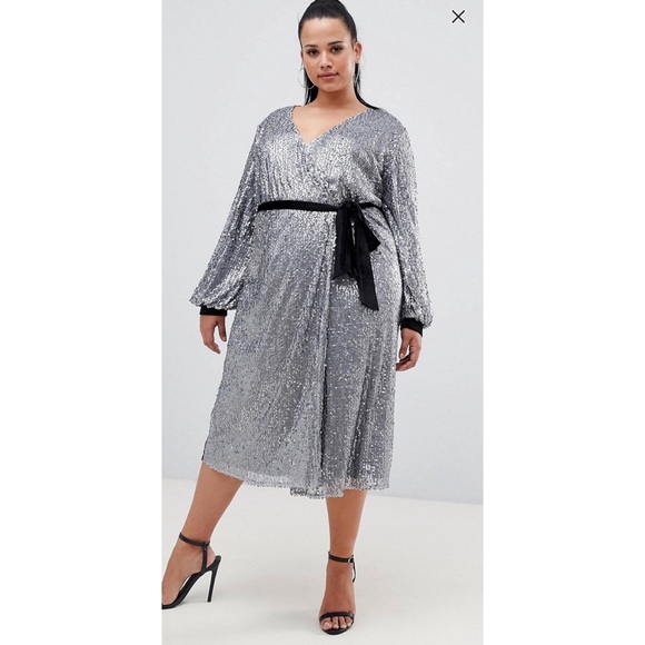 Little Mistress Dresses & Skirts - NEW SILVER SEQUIN PARTY DRESS